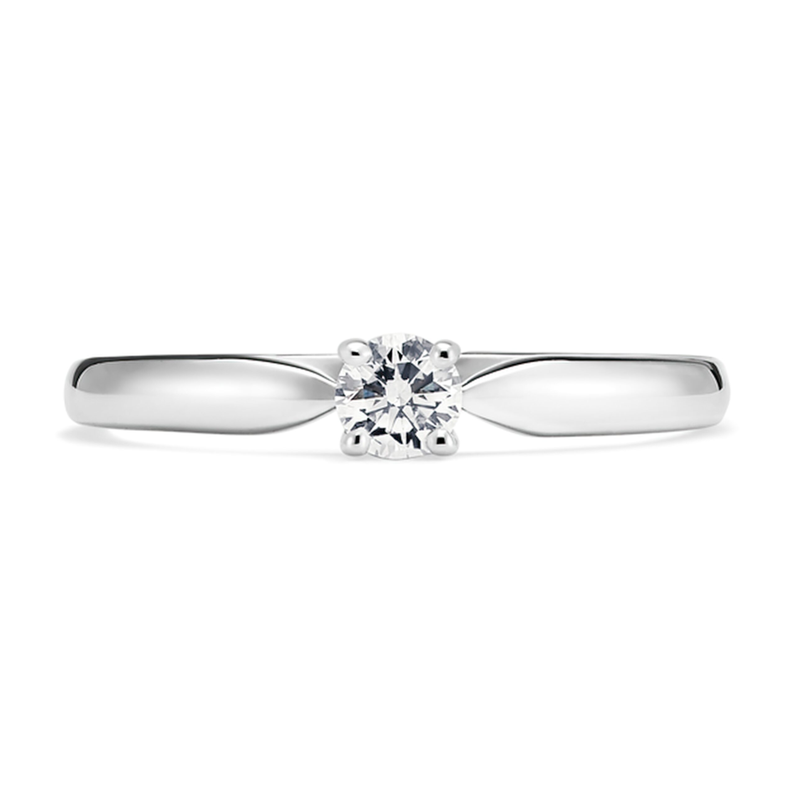 Anillo de Compromiso en Oro Blanco 18 Kilates Liga y Diamante natural. Modelo 3260. - Imagen 2