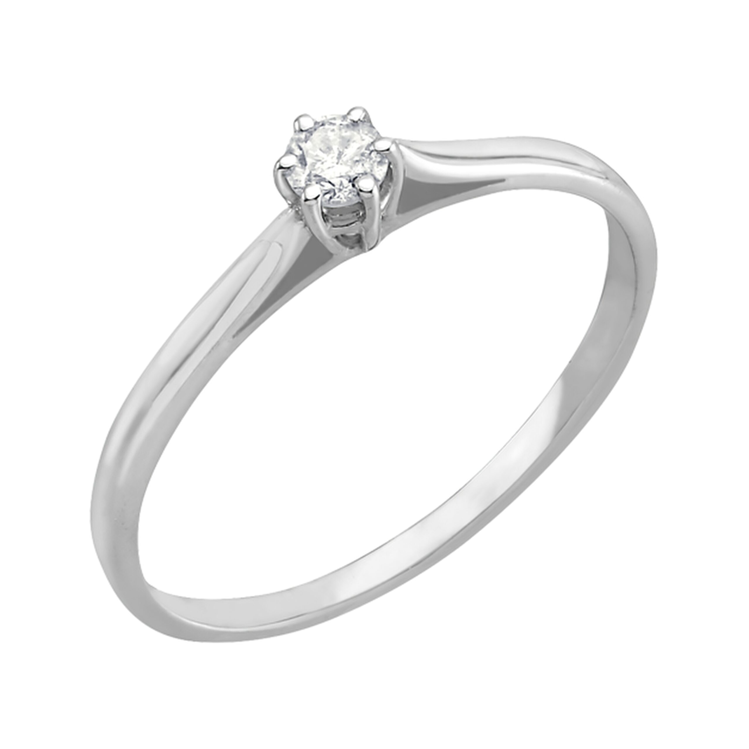 Anillo de Compromiso Oro Blanco 18 Kilates Liga. Diamante Natural. Modelo 3020.