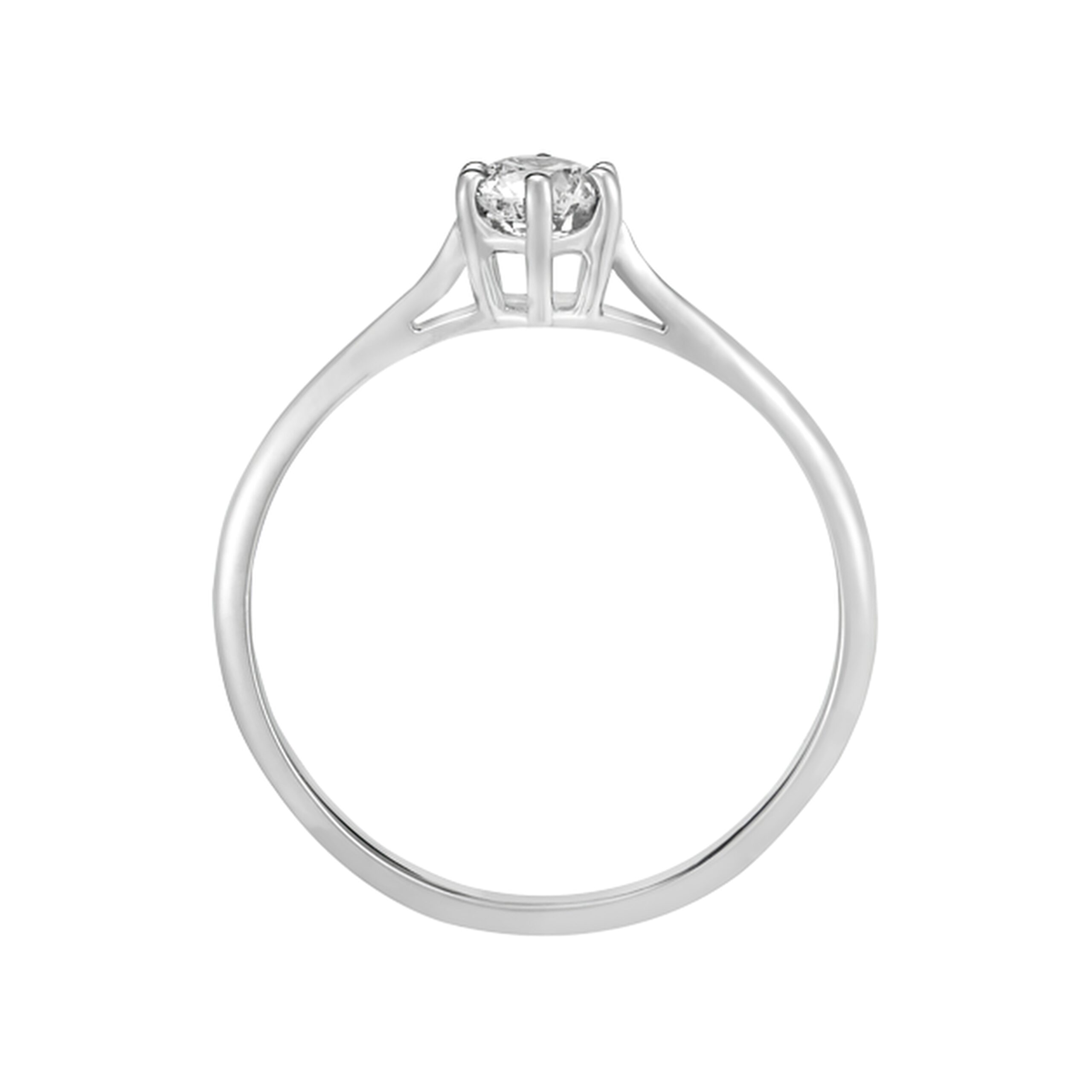 Anillo de Compromiso Oro Blanco 18 Kilates Liga. Diamante Natural. Modelo 3020. - Imagen 4