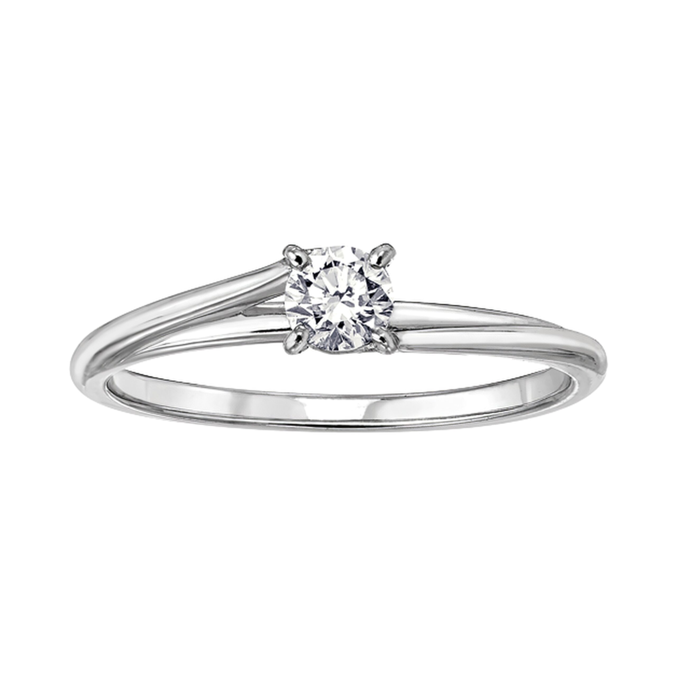 Anillo de Compromiso en Oro Blanco 18 Kilates Liga y Diamante natural. Modelo 3040. - Imagen 2