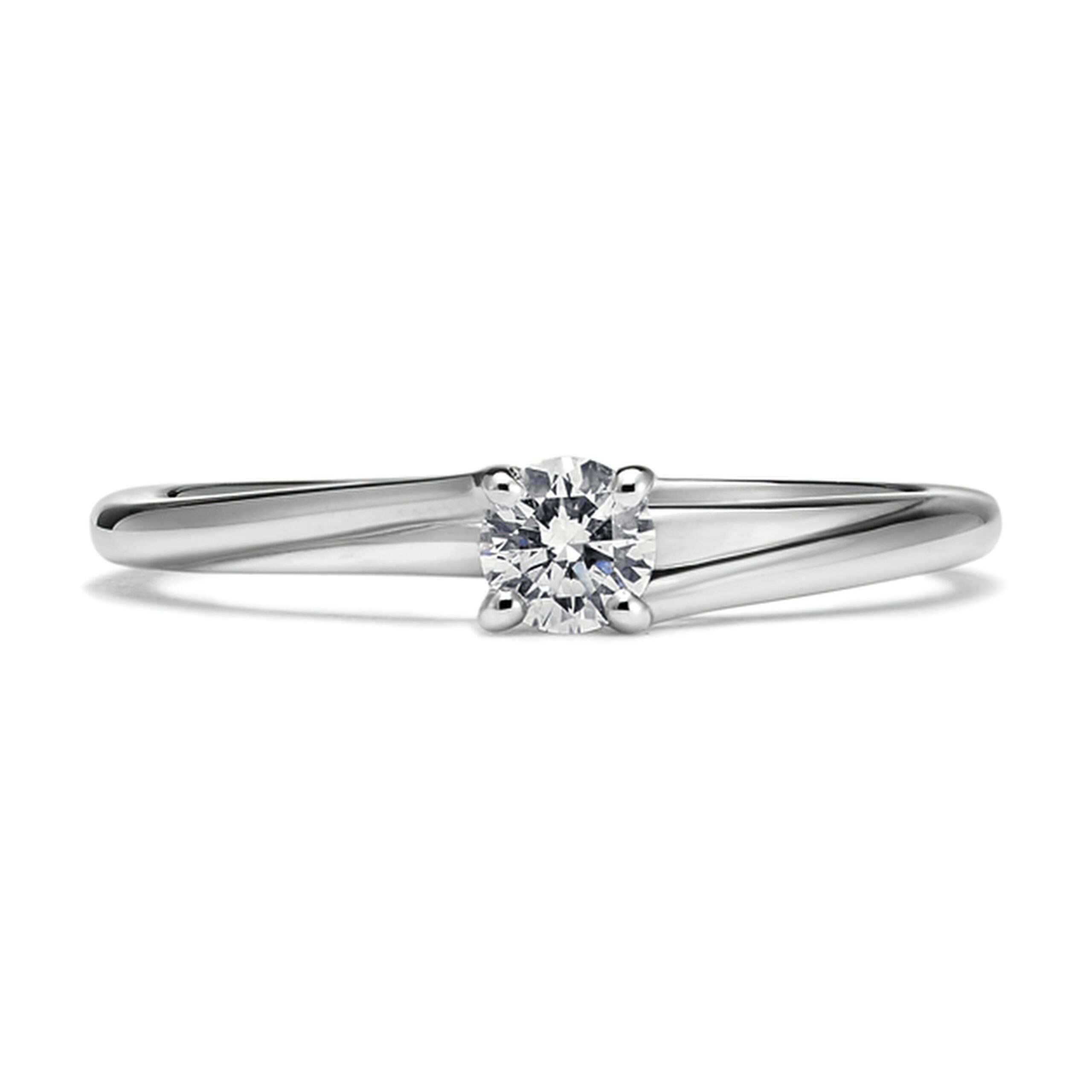 Anillo de Compromiso en Oro Blanco 18 Kilates Liga y Diamante natural. Modelo 3040. - Imagen 4