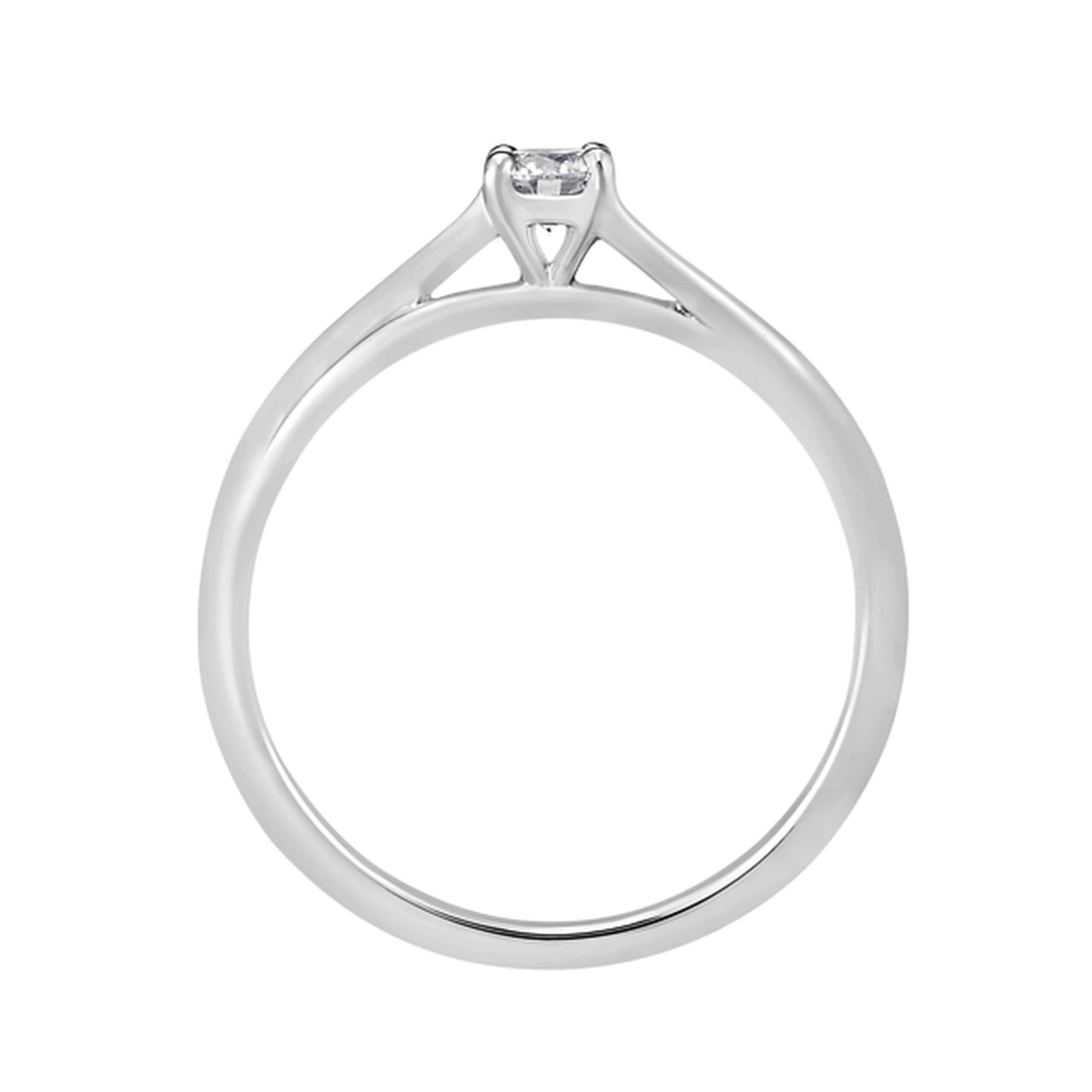 Anillo de Compromiso en Oro Blanco 18 Kilates Liga y Diamante natural. Modelo 3040. - Imagen 3